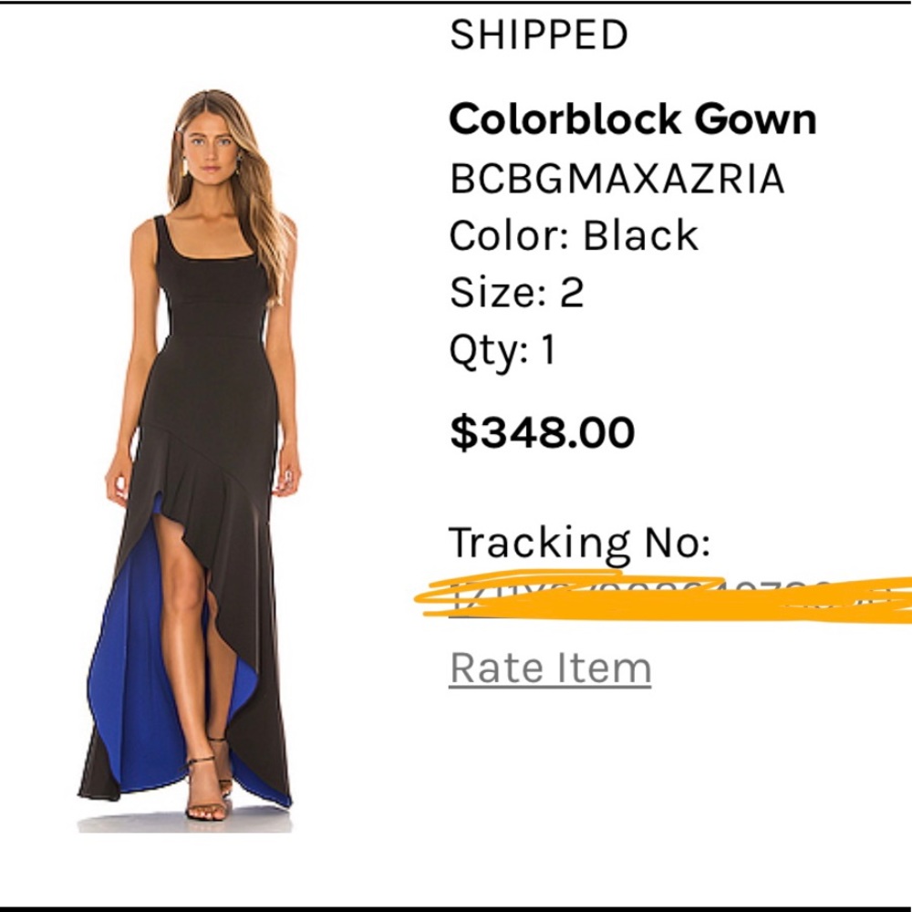 BCBG Color block gown - Picture 2 of 7